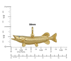 Muskie Pendant 58mm by Nautical Treasure Jewelry 