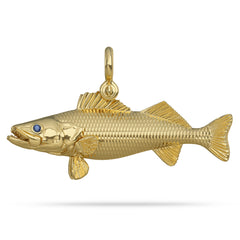 Walleye Pendant in Gold by Nautical Treasure Jewelry 