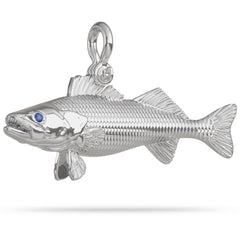 Silver Walleye Pendant From the Front 