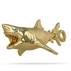 Great White Shark "Attack" Pendant