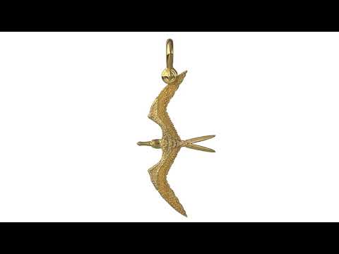Gold Magnificent Frigate Bird Pendant by Nautical Treasure