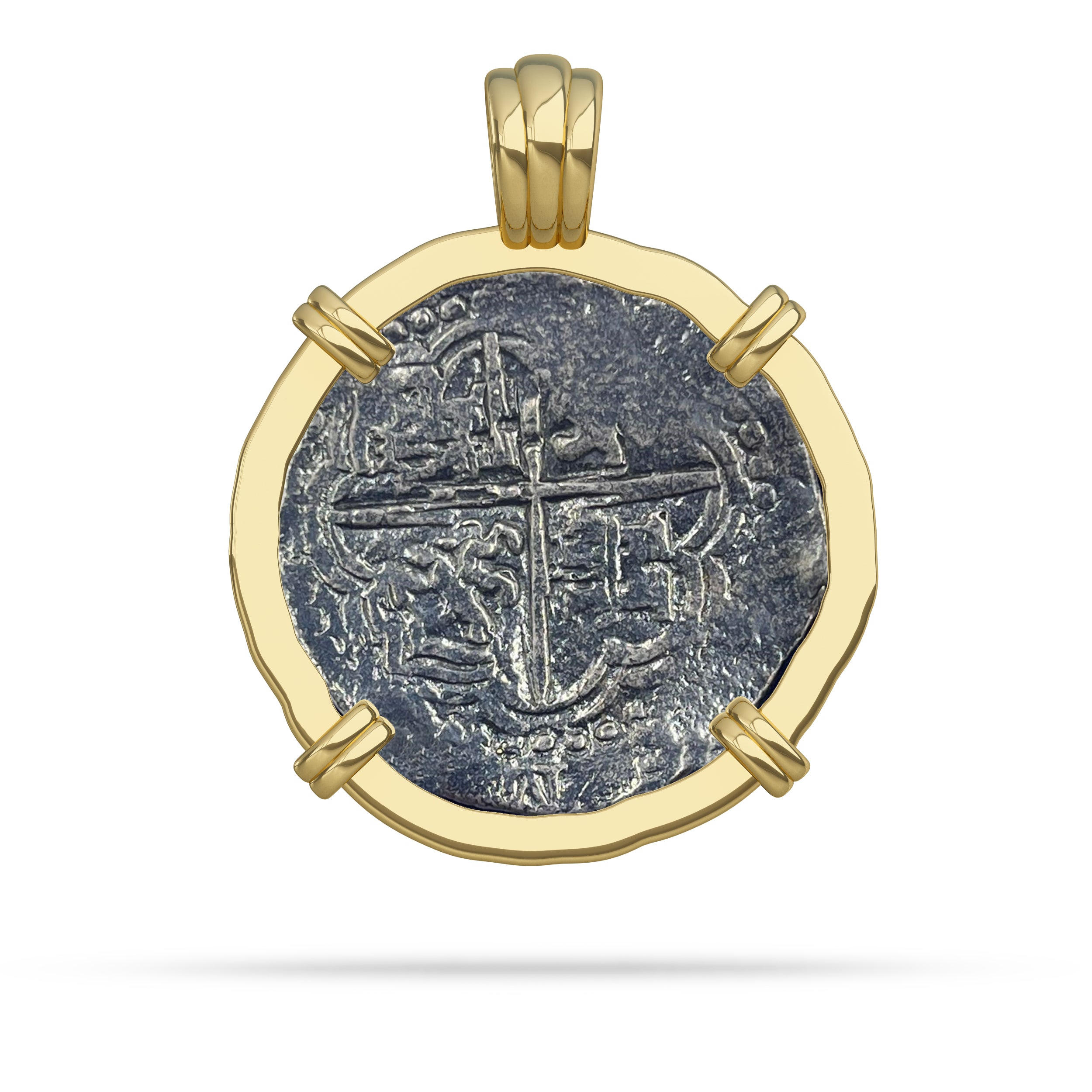 1622 Atocha Coin Gold Bezel 