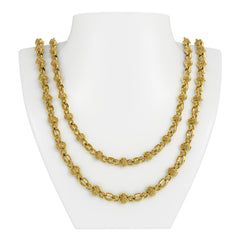 Gold Nautical Flower Link Chain Sizes 