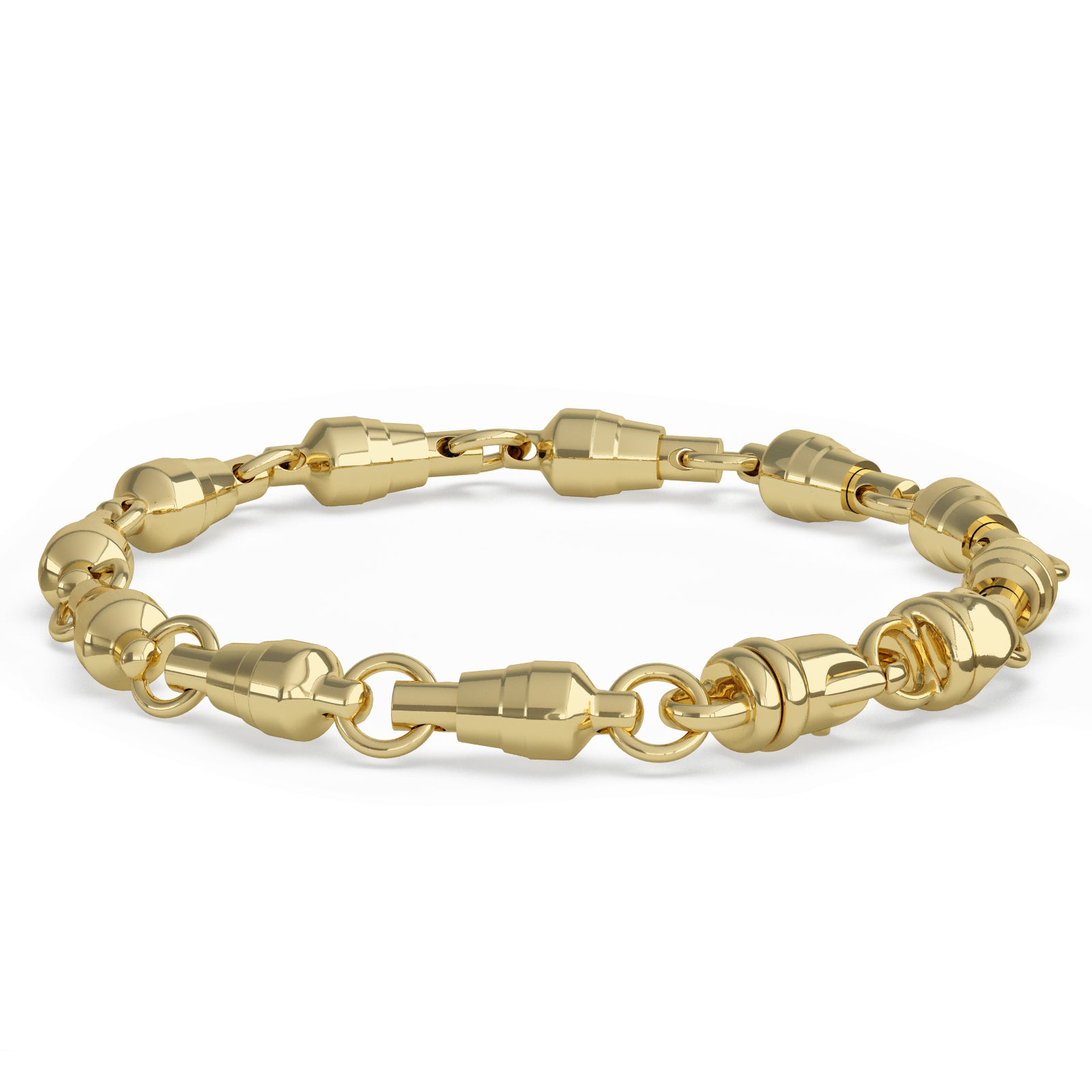 Gold Mariner Link Anchor Bracelet I Nautical Treasure Jewelry 9.5 Length / 8mm Width by Nautical Treasure Jewelry