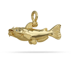 Gold Channel Catfish Pendant by Nautical Treasure 