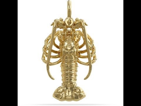 Gold Florida Spiny Lobster Pendant