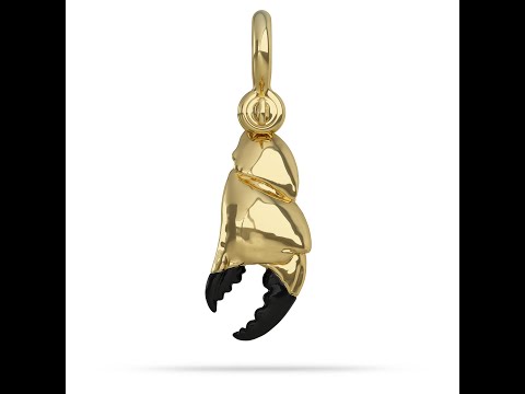 Gold Stone Crab Claw Pendant  by Nautical Treasure