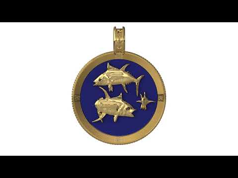 Yellowfin Tuna Compass Medallion II Pendant