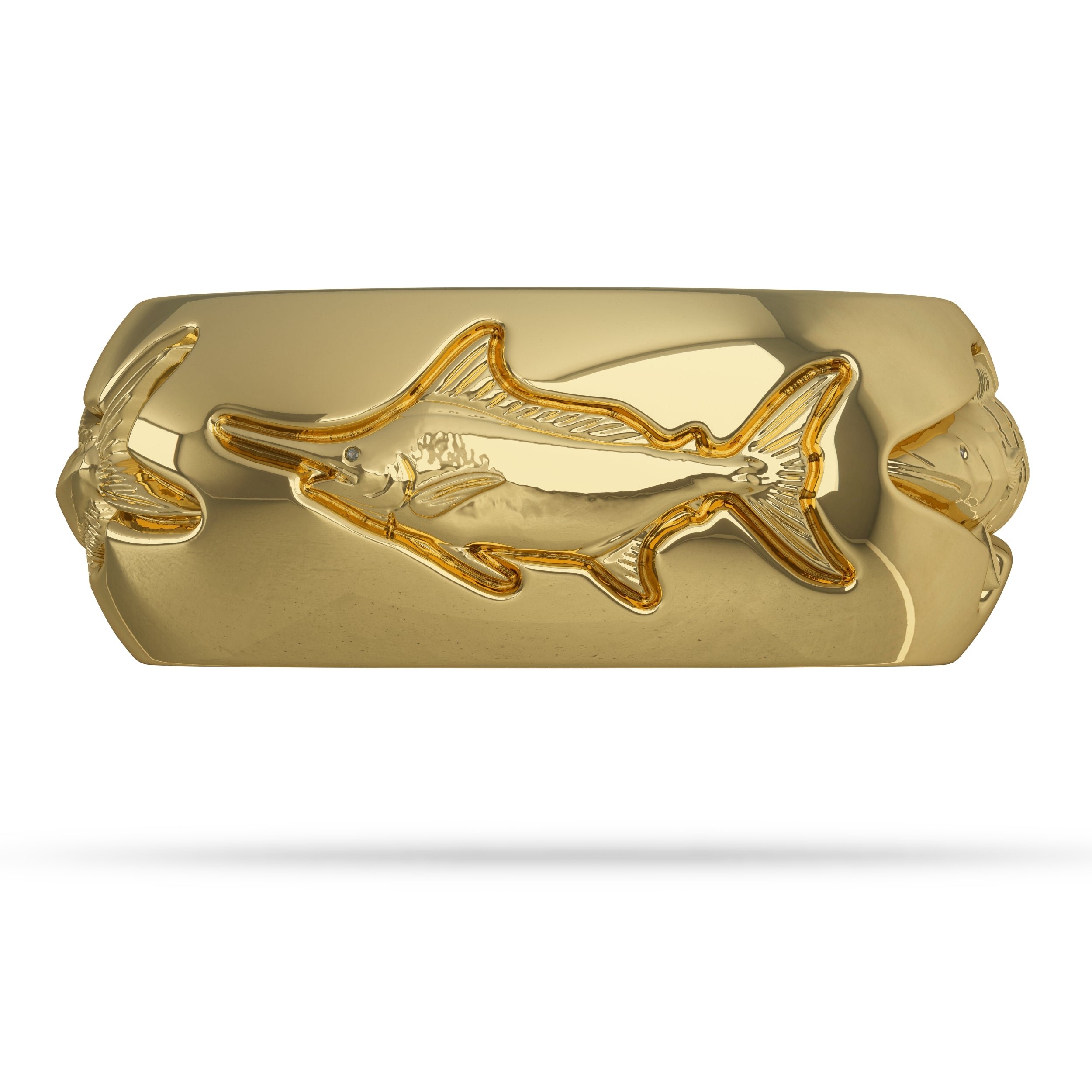 Classic Offshore Slam Fish Ring Yellow Gold 