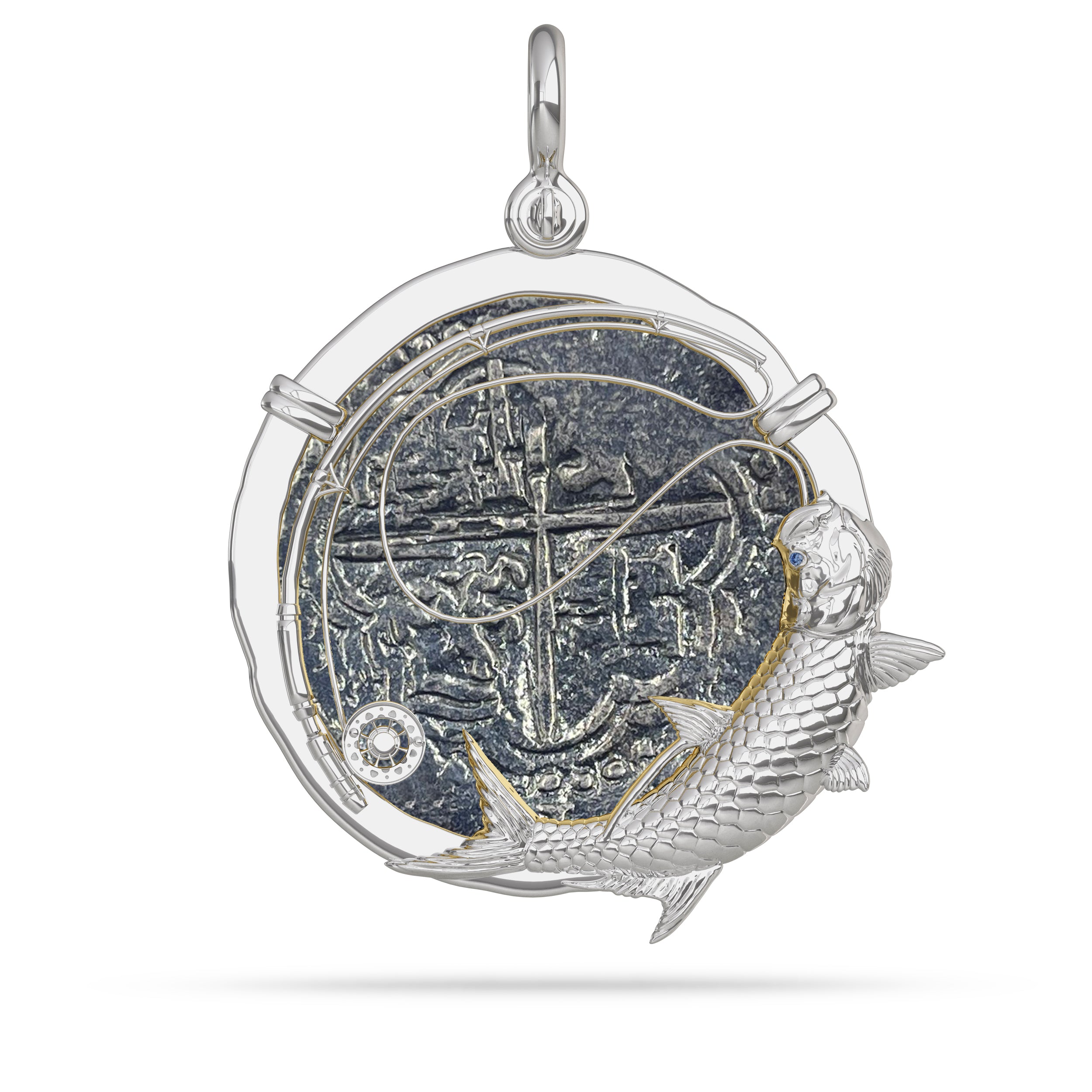 Silver Tarpon Necklace Charm 