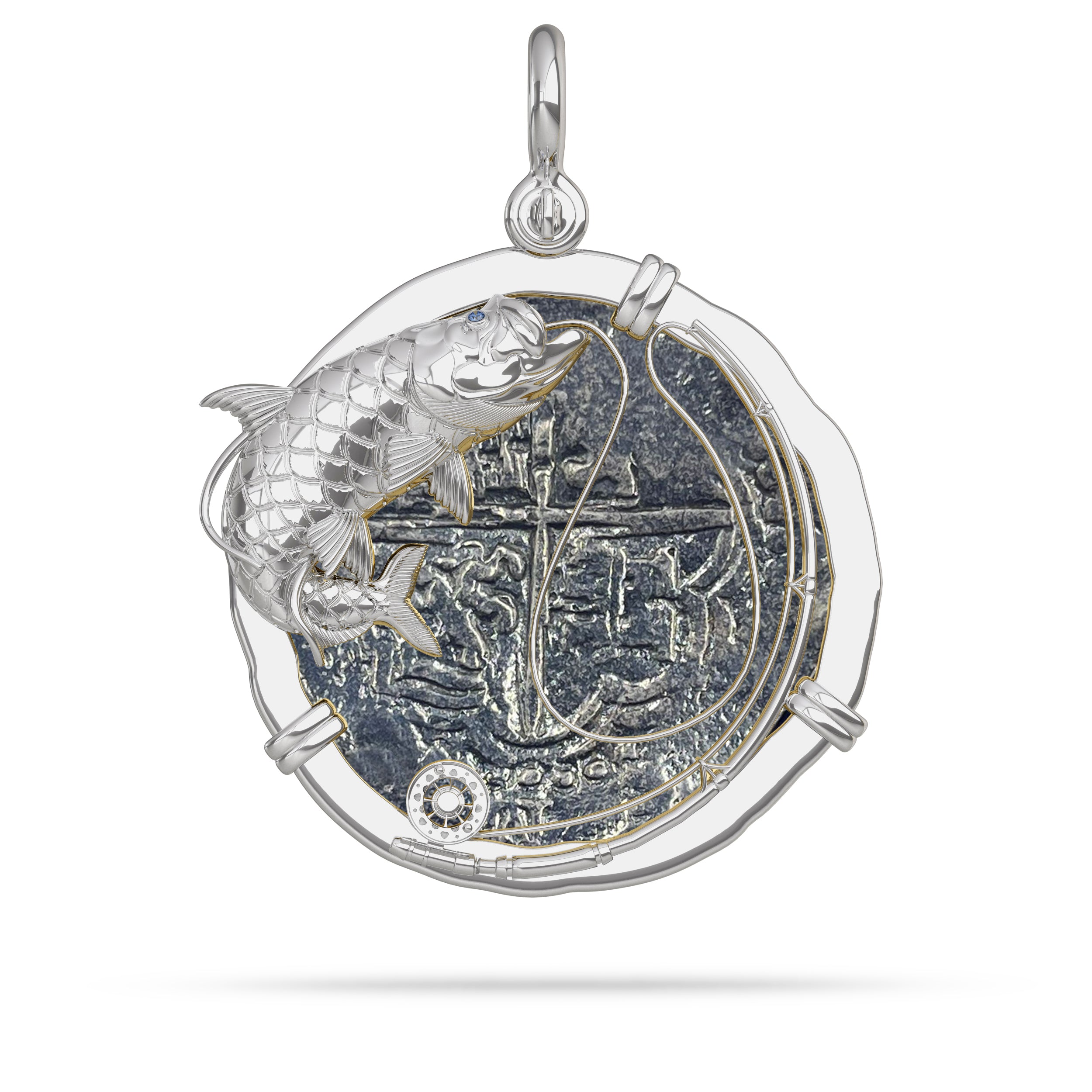 Treasure Coin with Silver Tarpon Fishing 