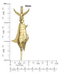Atlantic Blue Marlin Pendant Tail Hung/Roped