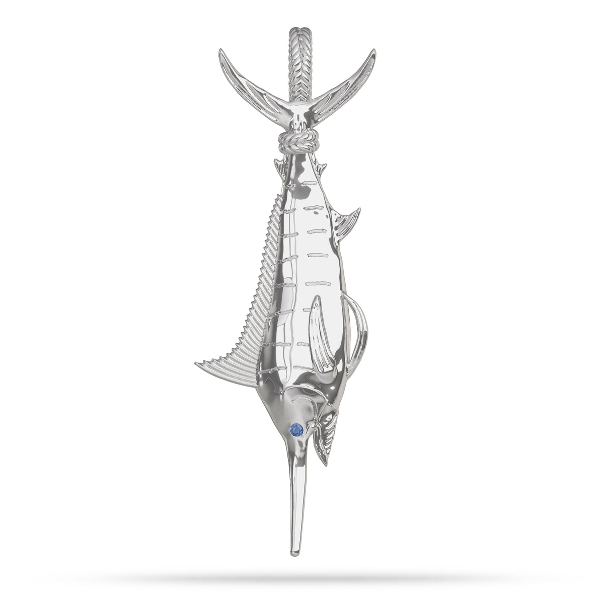 Atlantic Blue Marlin Pendant Tail Hung/Roped
