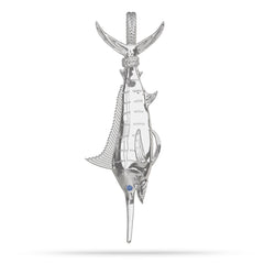 Atlantic Blue Marlin Pendant Tail Hung/Roped