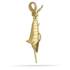 Atlantic Blue Marlin Pendant Tail Hung/Roped