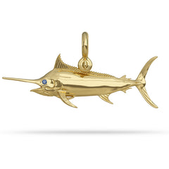 Black Marlin Straight Pendant