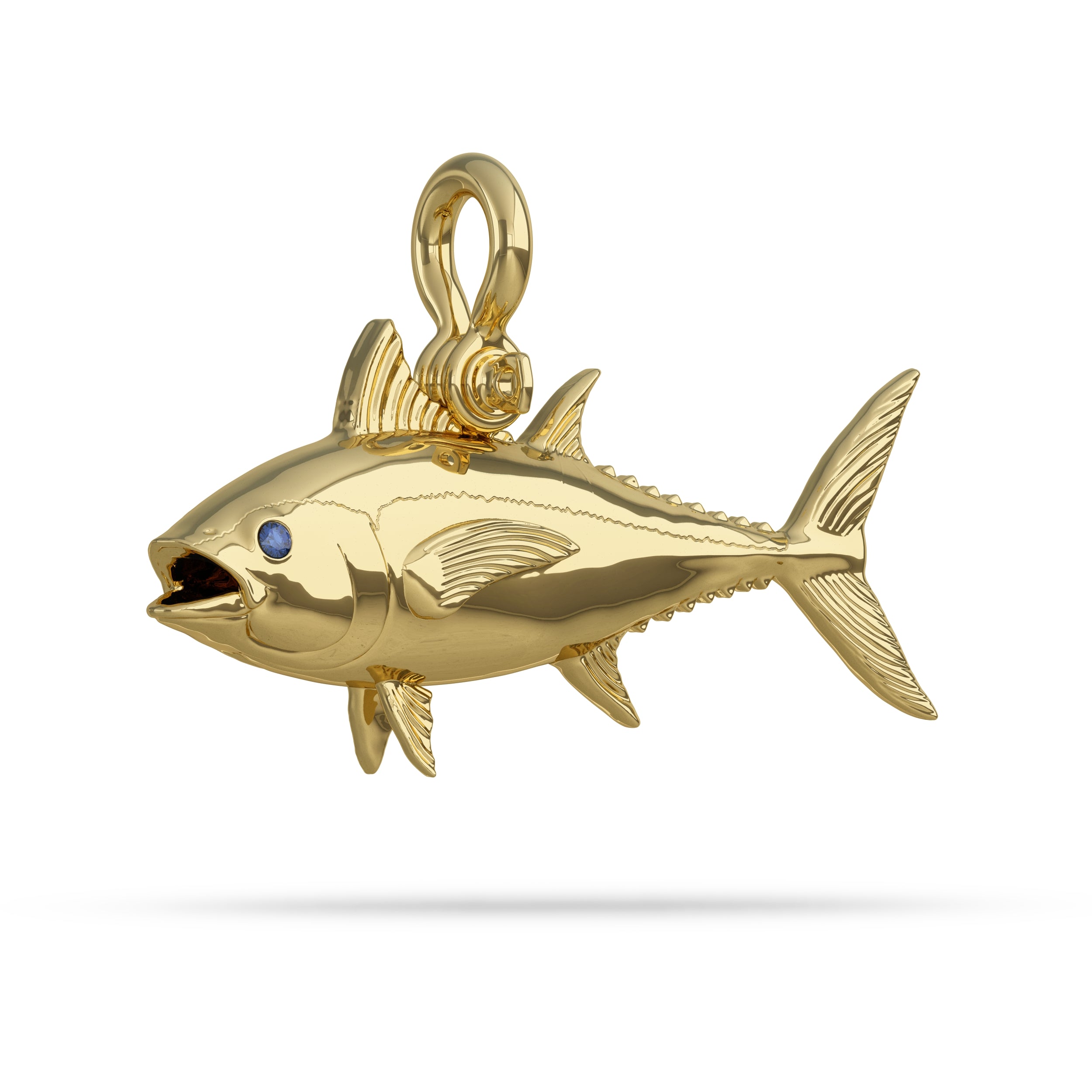 Yellow Gold  Blackfin Tuna Pendant 