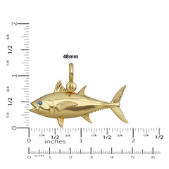 Yellow Gold  Blackfin Tuna Pendant 48mm