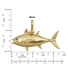 Yellow Gold  Blackfin Tuna Pendant 58mm