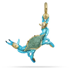 Blue Crab Hanging Pendant