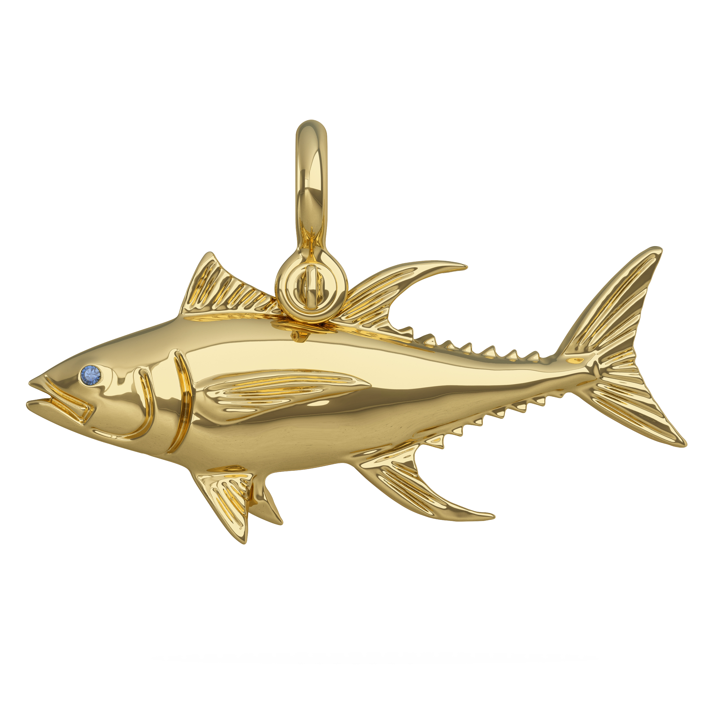 Gold 2025 tuna pendant