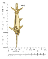 Broadbill Swordfish Tail Hung Pendant