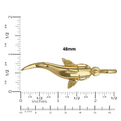Large Gold Catfish Pendant by Nautical Treasure Jewelry 