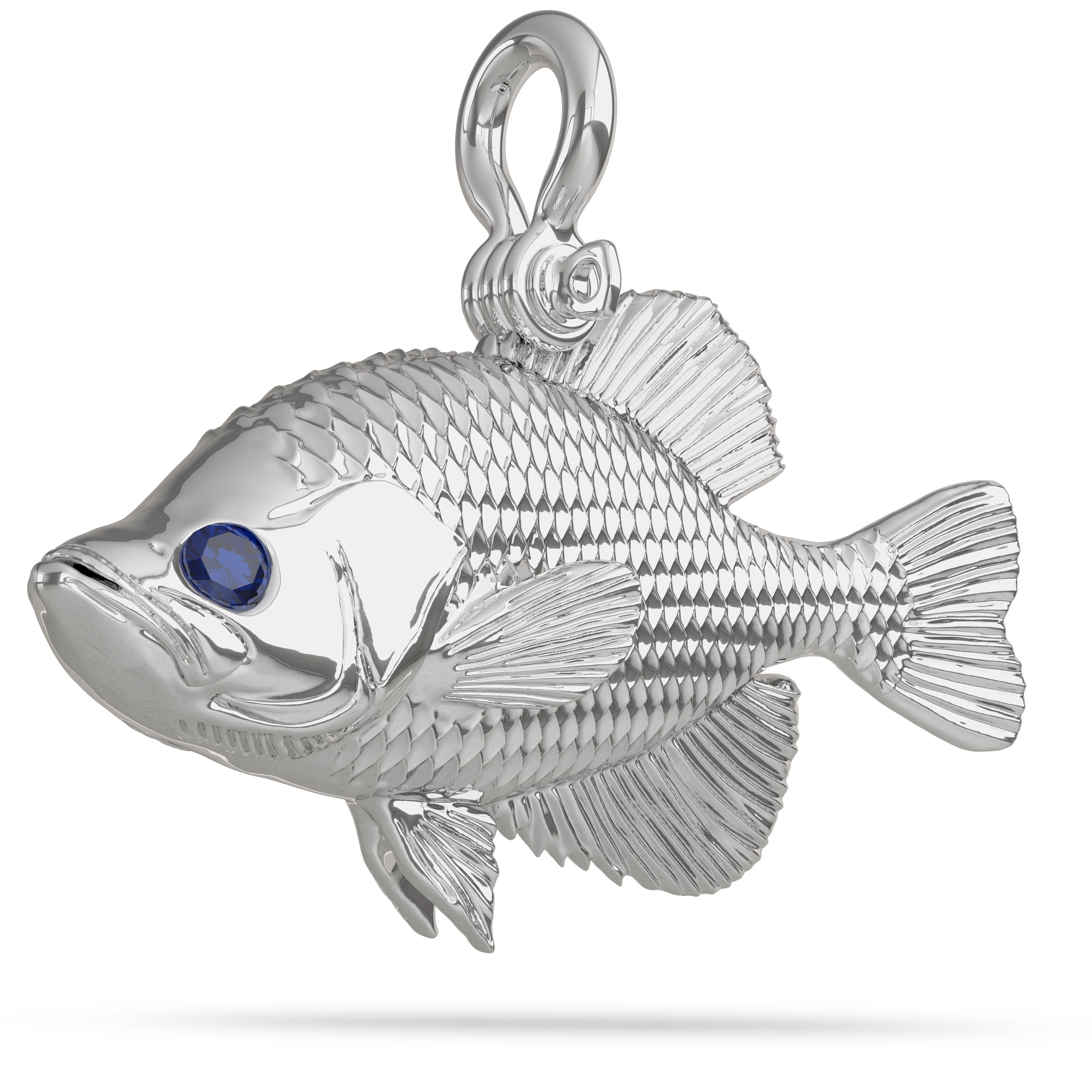 Silver Crappie Pendant by Nautical Treasure Jewelry 