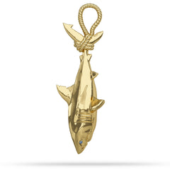 Great White Shark "Tail-hung" Pendant