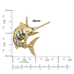Blue Marlin "On A Dime" 3D Pendant