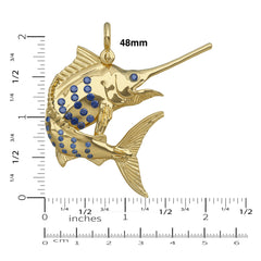 Blue Marlin "On A Dime" 3D Pendant