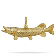 Muskie Pendant in 14K Gold 