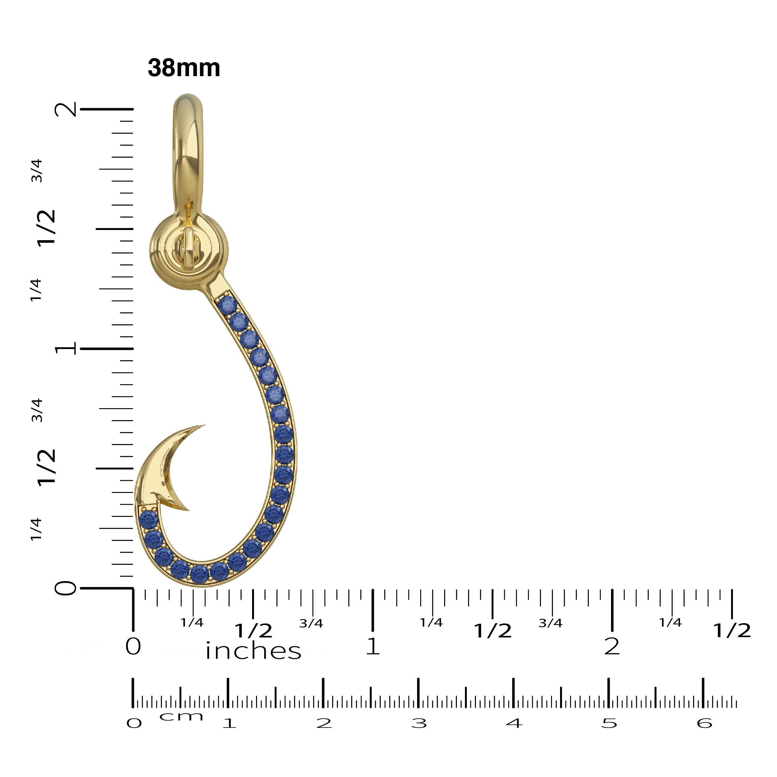 Circle Fish Hook Pendant I Nautical Treasure Jewelry Sterling Silver / 28mm (Small) by Nautical Treasure Jewelry