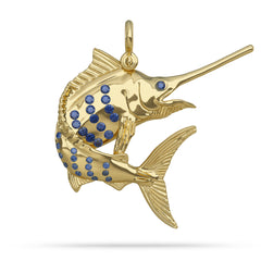 Blue Marlin "On A Dime" 3D Pendant