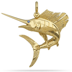 Sailfish  "On A Dime" 3D Pendant