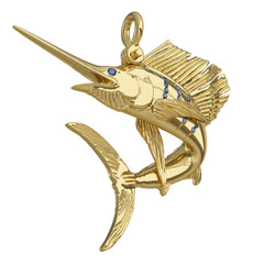 Sailfish  "On A Dime" 3D Pendant