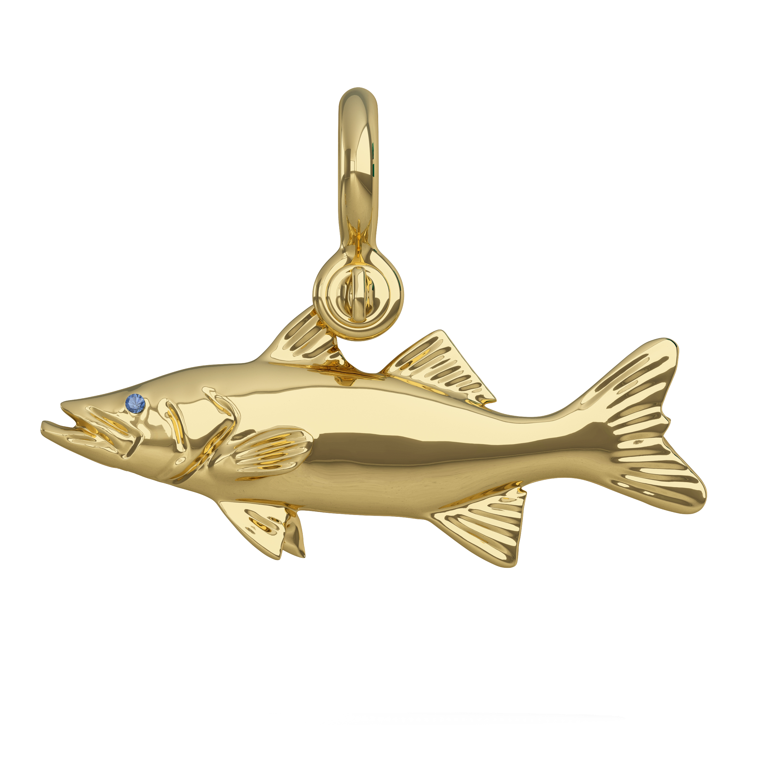 Gold 2025 snook pendant
