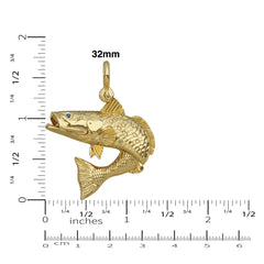 Speckled Sea Trout Jumping Pendant