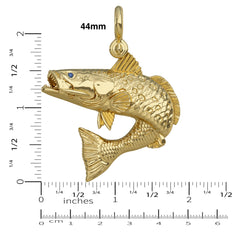 Speckled Sea Trout Jumping Pendant