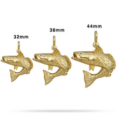 Speckled Sea Trout Jumping Pendant