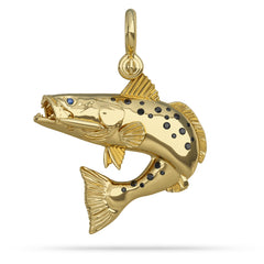 Speckled Sea Trout Jumping Pendant