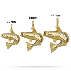 Speckled Sea Trout Jumping Pendant