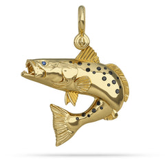 Speckled Sea Trout Jumping Pendant