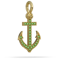 Stoned Anchor Pendant