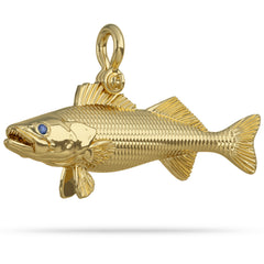 Walleye Pendant 14k Gold by Nautical Treasure Jewelry 