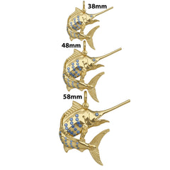 Blue Marlin "On A Dime" 3D Pendant