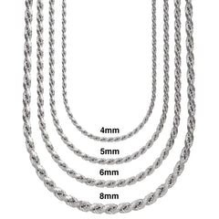 Silver Rope Chain (Medium)