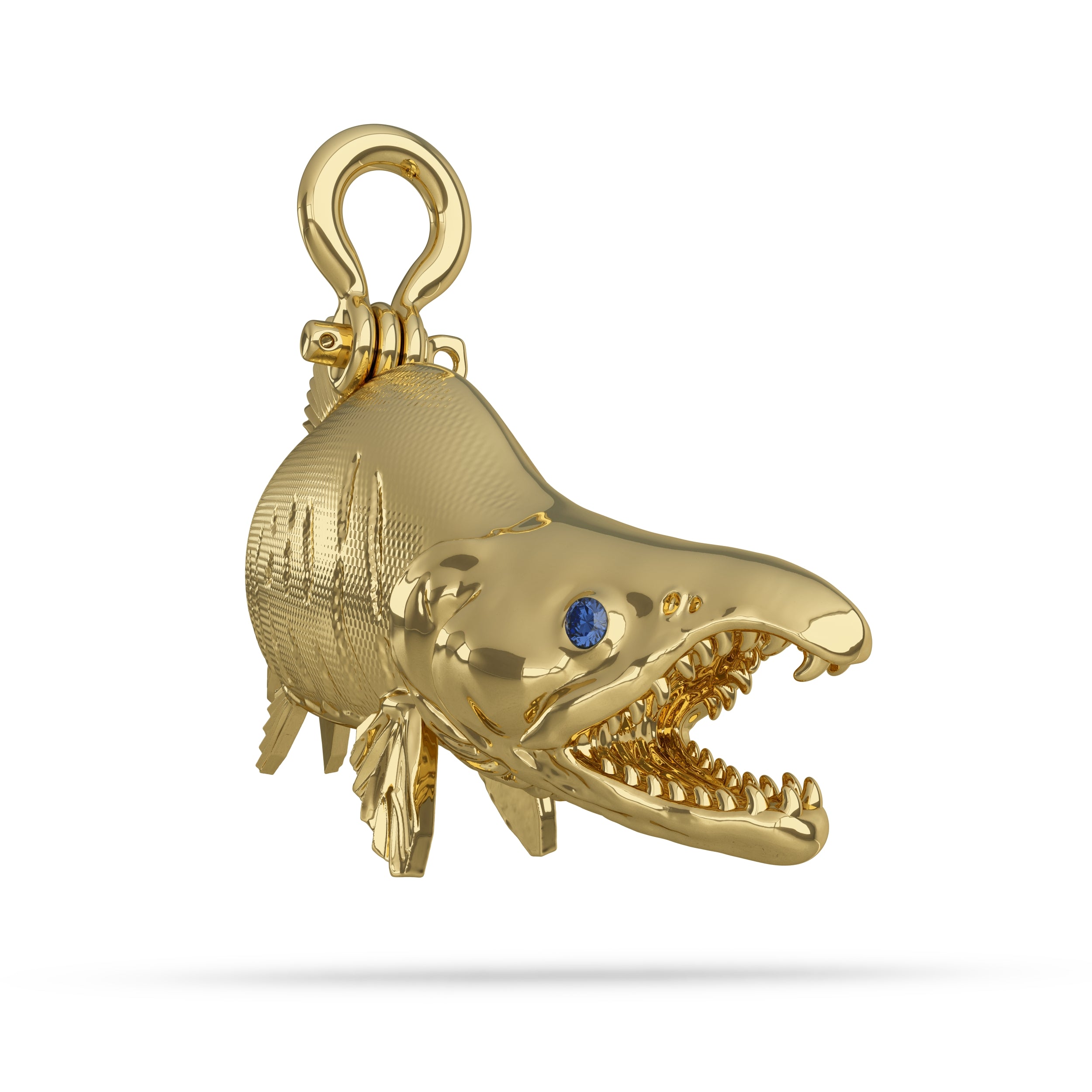 Gold Sockeye Salmon Charm 