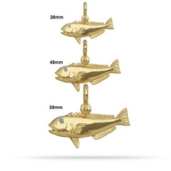Golden Tilefish Pendant in 3 sizes 