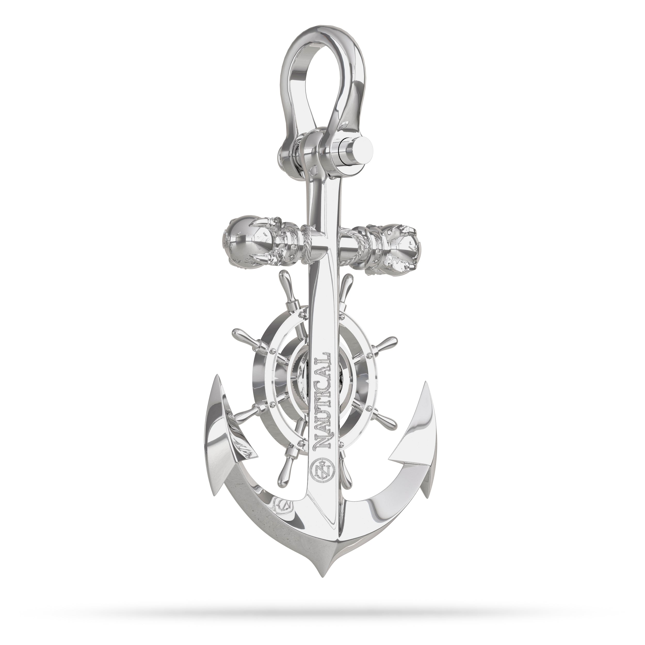 Mariner Cross Anchor Pendant l Nautical Treasure Jewelry Gold 18k / 48mm (Large) by Nautical Treasure Jewelry
